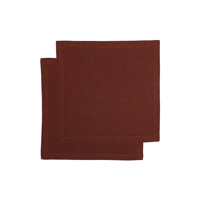 Recycled Napkin 2-pack Elin, Rost/Black