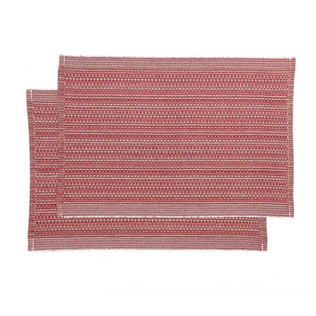 Recycled Placemat 2-pack Gerda, Dark Red Multi