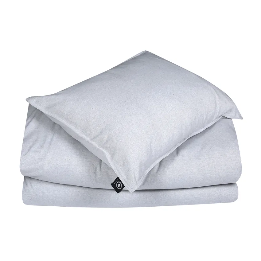 Recycled Pillowcase Estelle, Beige/Light Grey