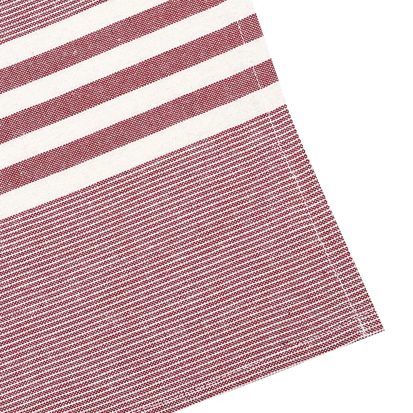 Recycled Tea Towel Recycling, 4-assorted, Dark Red/Beige