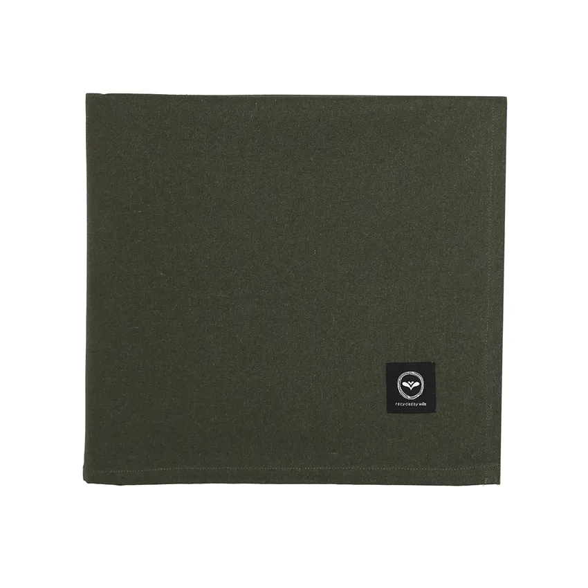Recycled Wipeable Tablecloth Hedvig, Olive Green