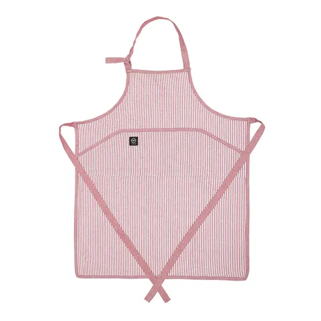 Recycled Apron Stina, Dark Red/White