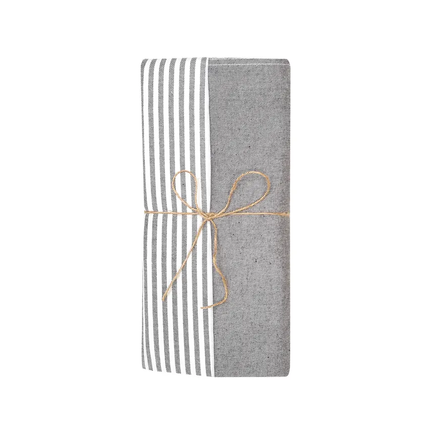 Recycled Duvet Cover Set Elias, 2-parts, Brown/Beige