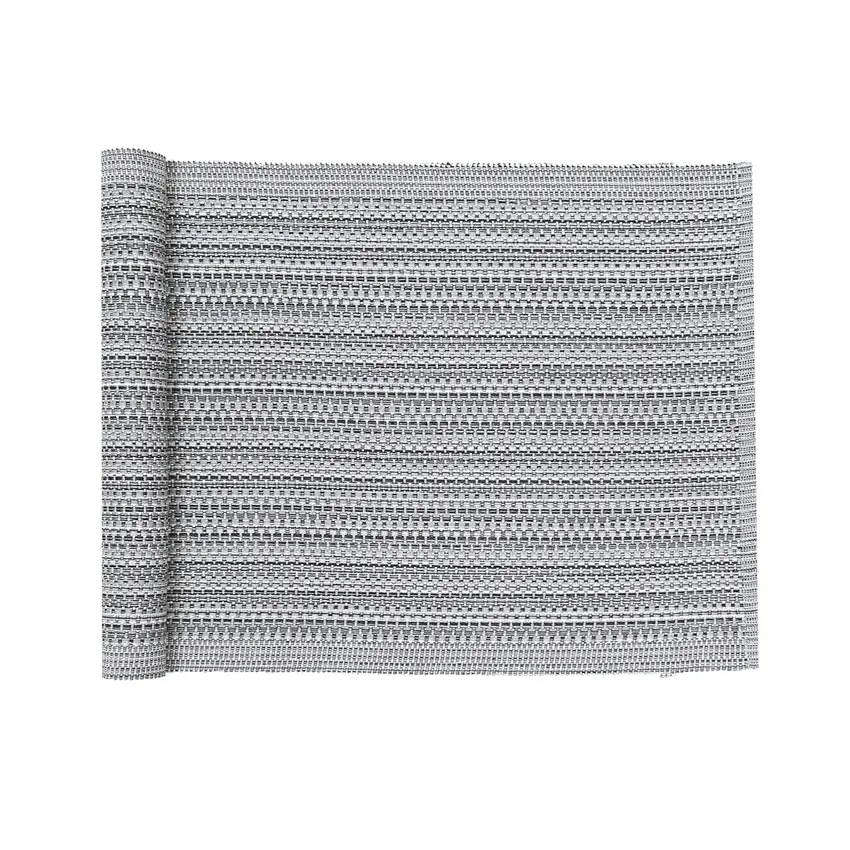 Recycled Table Runner Gerda, Dark Grey Multi