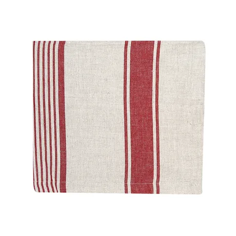 Tablecloth Lukas, Red/Linen