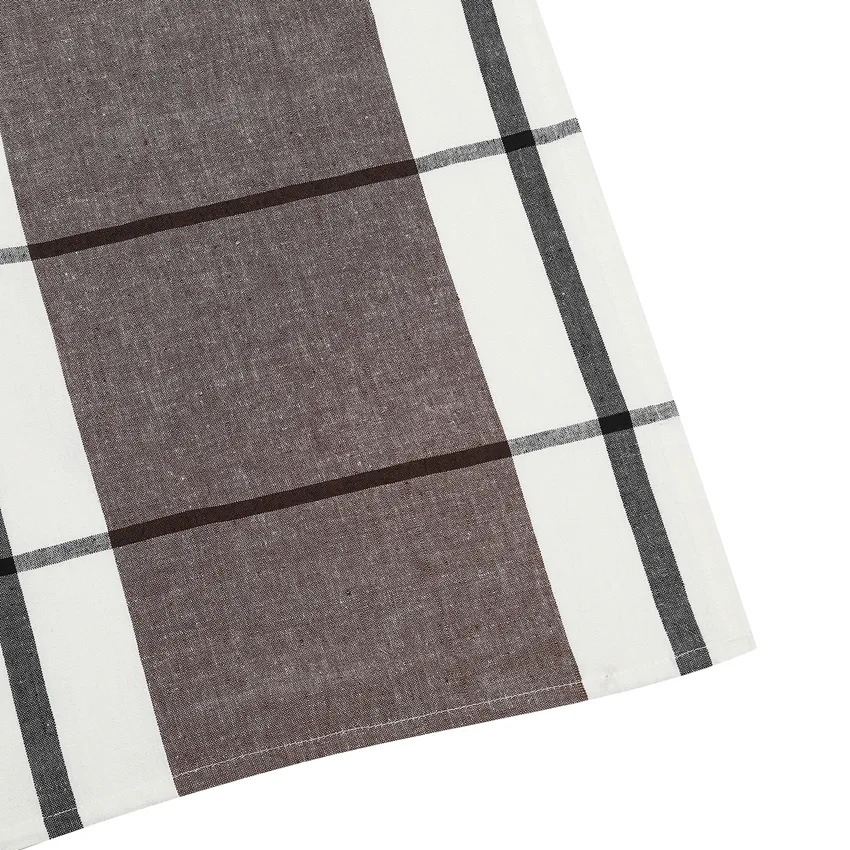 Tea Towel 2-pack Adrian, Brown/White 