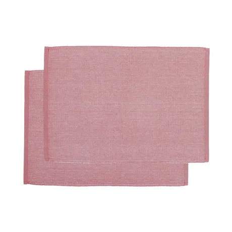 Recycled Placemat 2-pack Elin, Pink/White