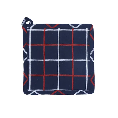 Recycled Pot Holder Lysekil, Navy Blue/Red/White