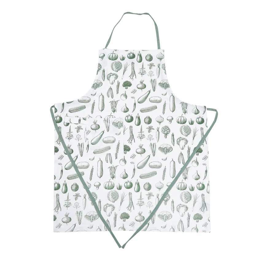 Recycled Apron Maj, Green/White