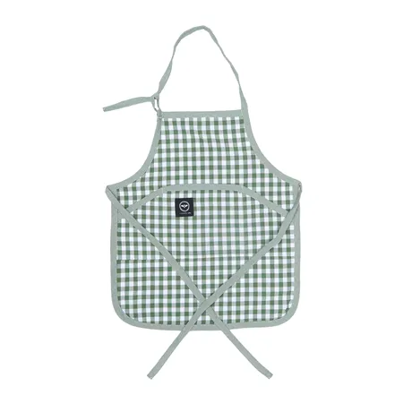 Recycled Childen's Apron Bella, Green/White