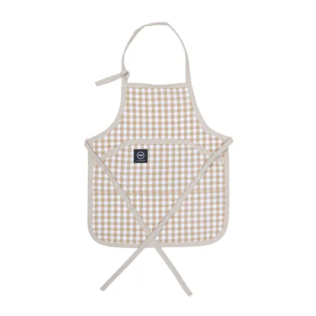 Recycled Childen's Apron Bella, Sand/White