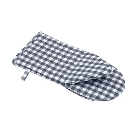 Recycled Oven Mitt Bella, Dark Grey/White