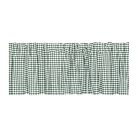 Recycled Curtain Valance Bella, Green/White