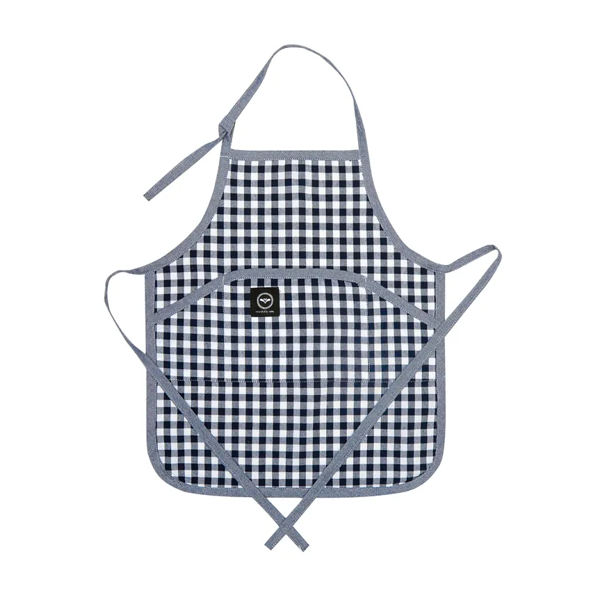 Recycled Childen's Apron Bella, Navy Blue/White