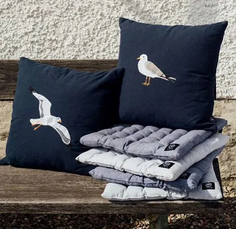 Recycled Cushion Cover Måns, Navy Blue