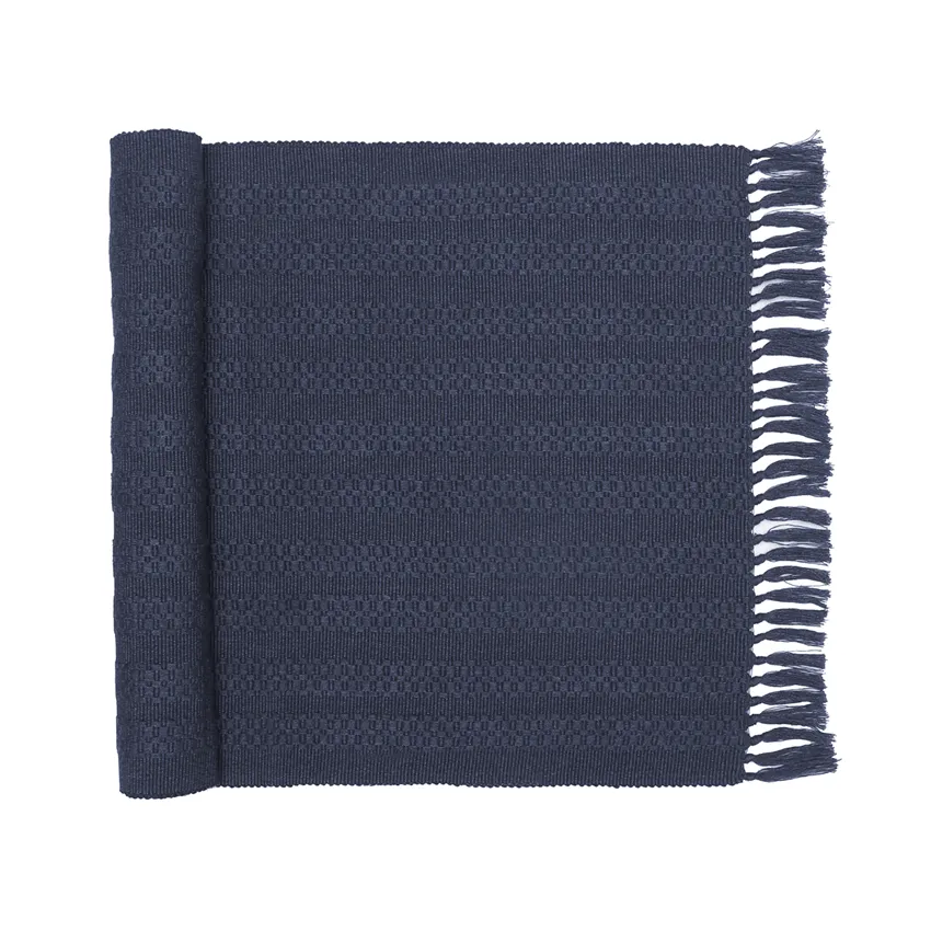 Recycled Table Runner Noa, Navy Blue