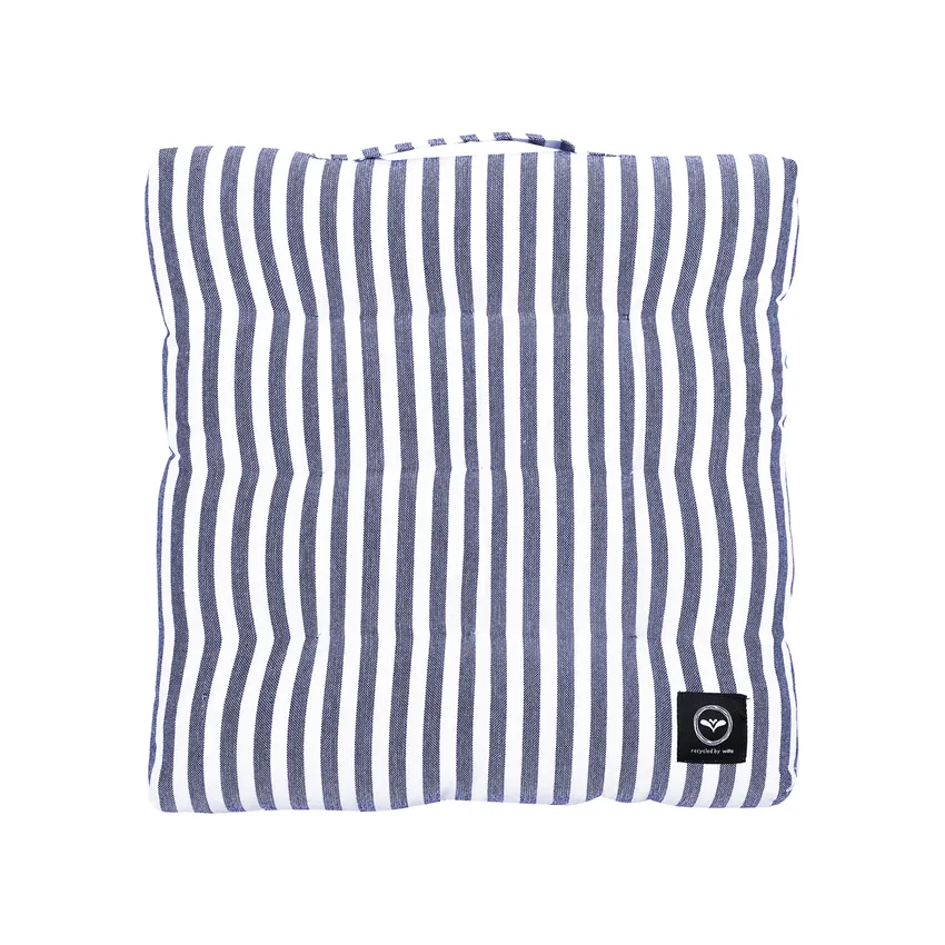 Recycled Chair Pad Melker, Wipeable, Navy Blue/White
