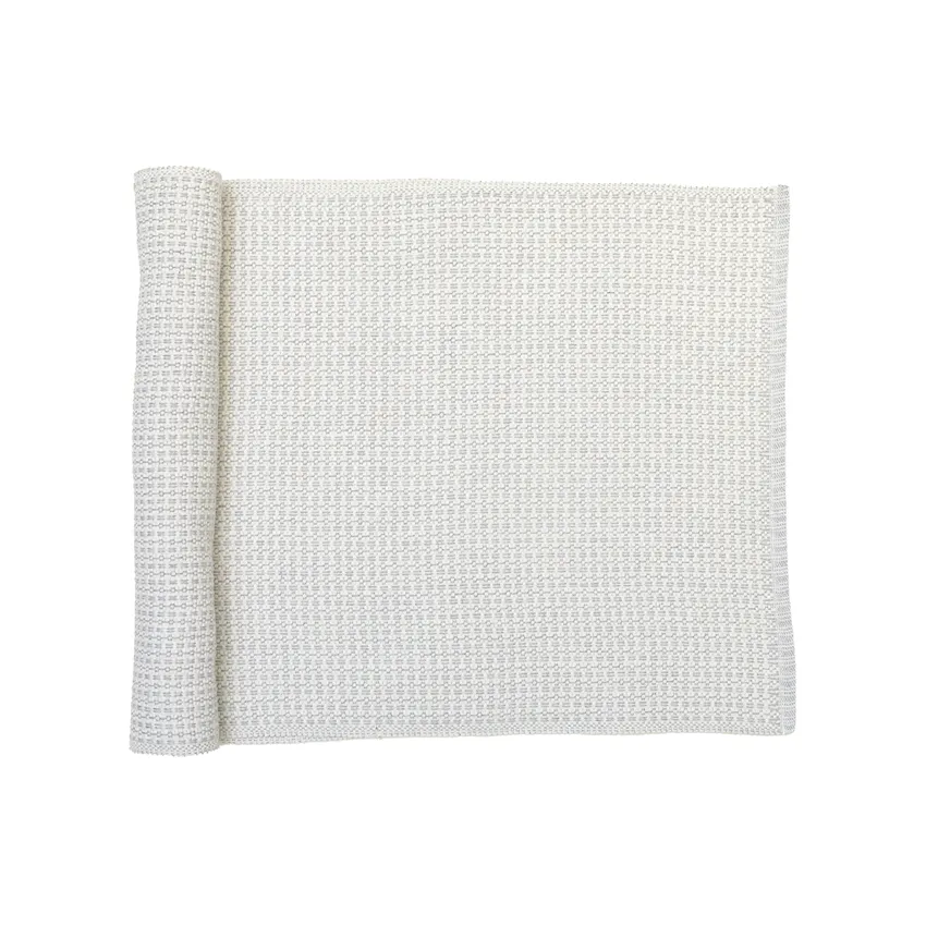 Recycled Table Runner Sten, Grey/White