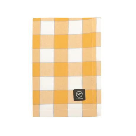 Recycled Tablecloth Ted, Yellow/White