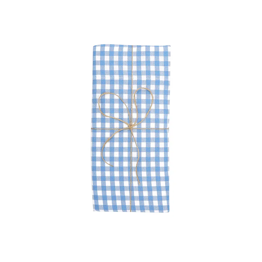 Recycled Curtain Panel 2-pack Bella, Light Blue/White