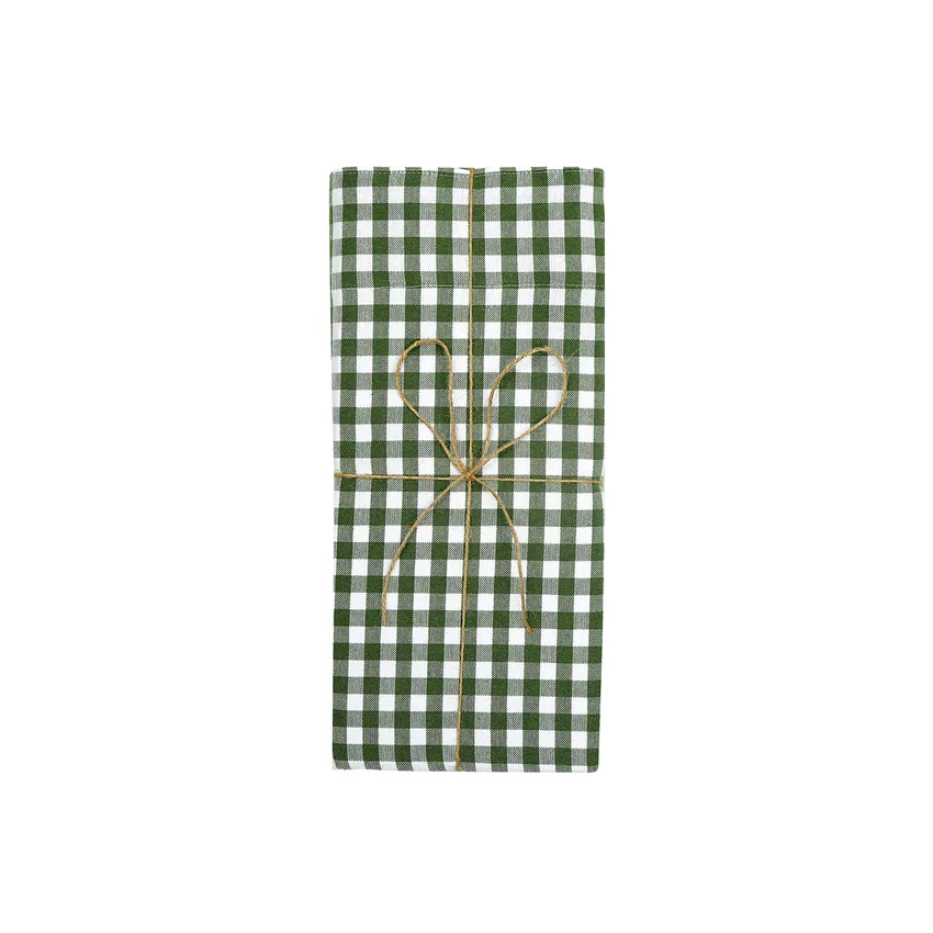 Recycled Curtain Panel 2-pack Bella, Green/White