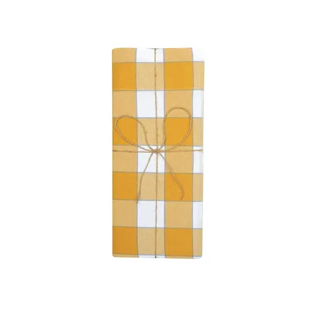 Recycled Curtain Panel 2-pack Ted, Yellow/White