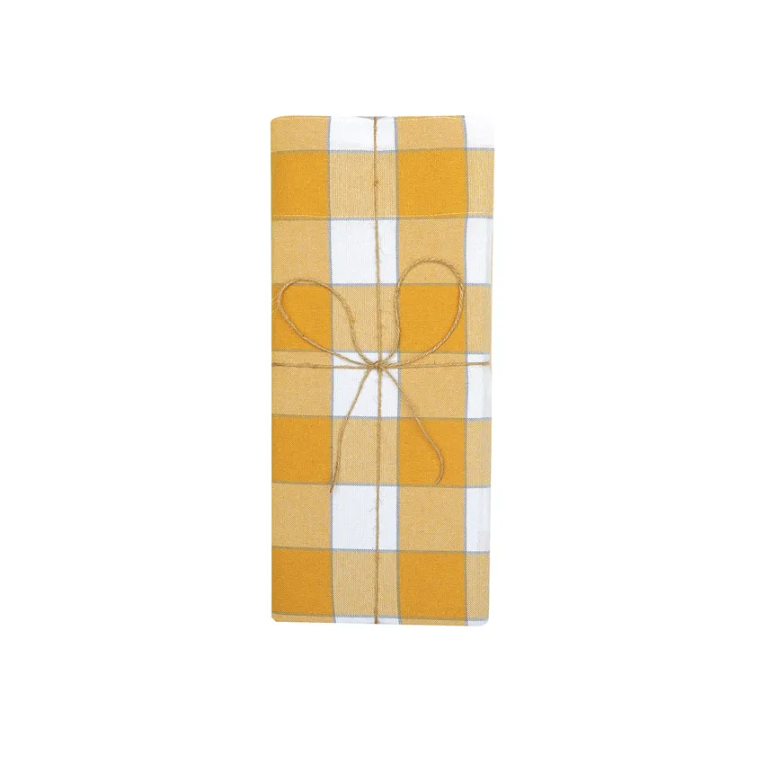 Recycled Curtain Panel 2-pack Ted, Yellow/White