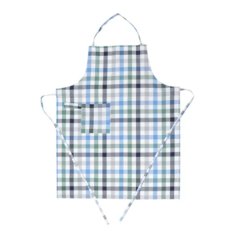 Recycled Apron Ruth, Light Blue/Grey/Beige