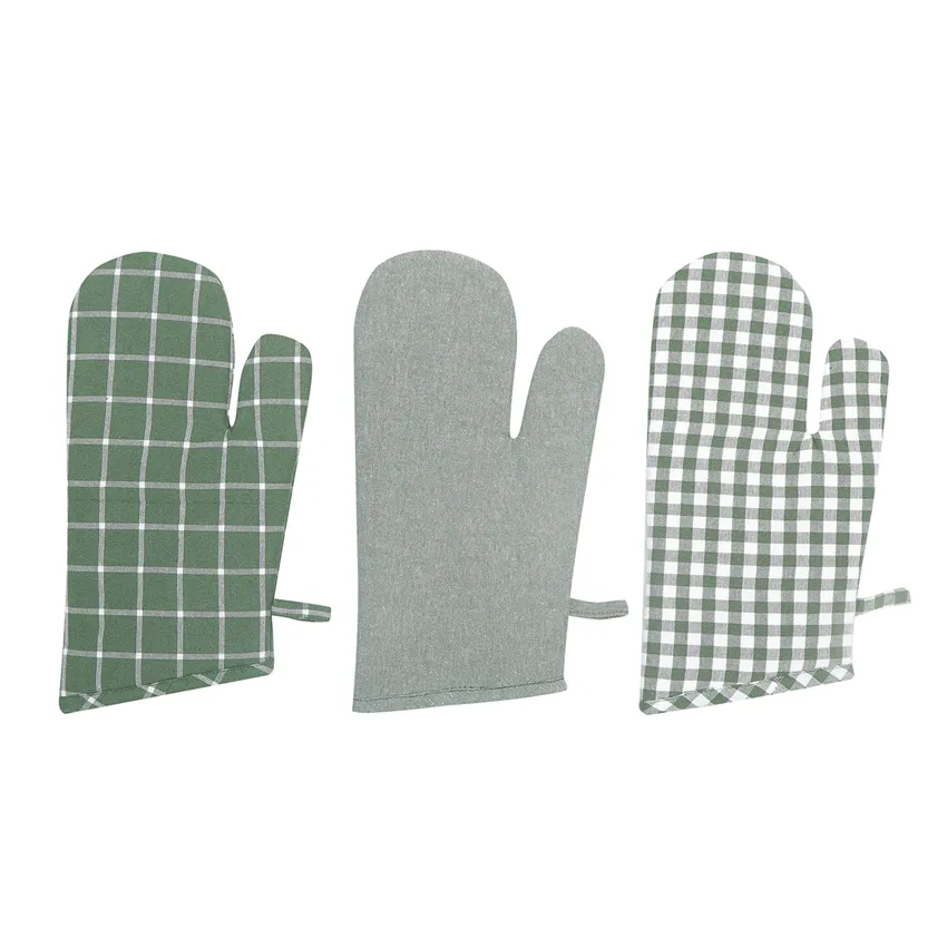 Recycled Oven Mitt Recycling, 3-assorted, Green/White