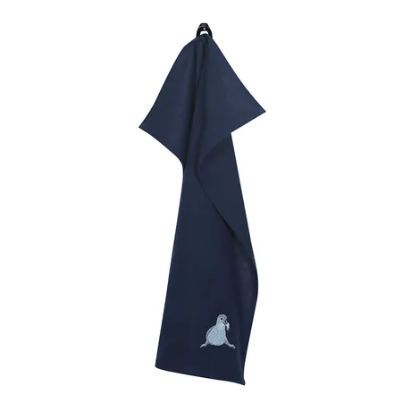 Recycled Tea Towel Salle, Navy Blue