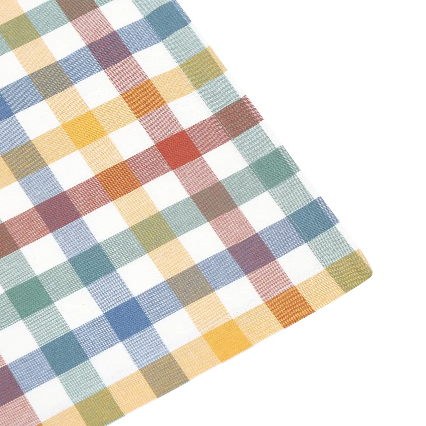 Recycled Tablecloth Ruth, Green/Rust/Beige