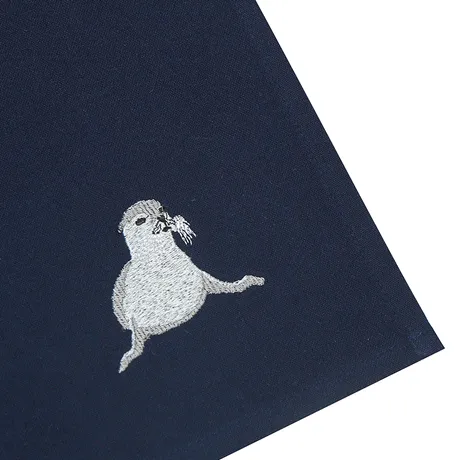 Recycled Tea Towel Salle, Navy Blue
