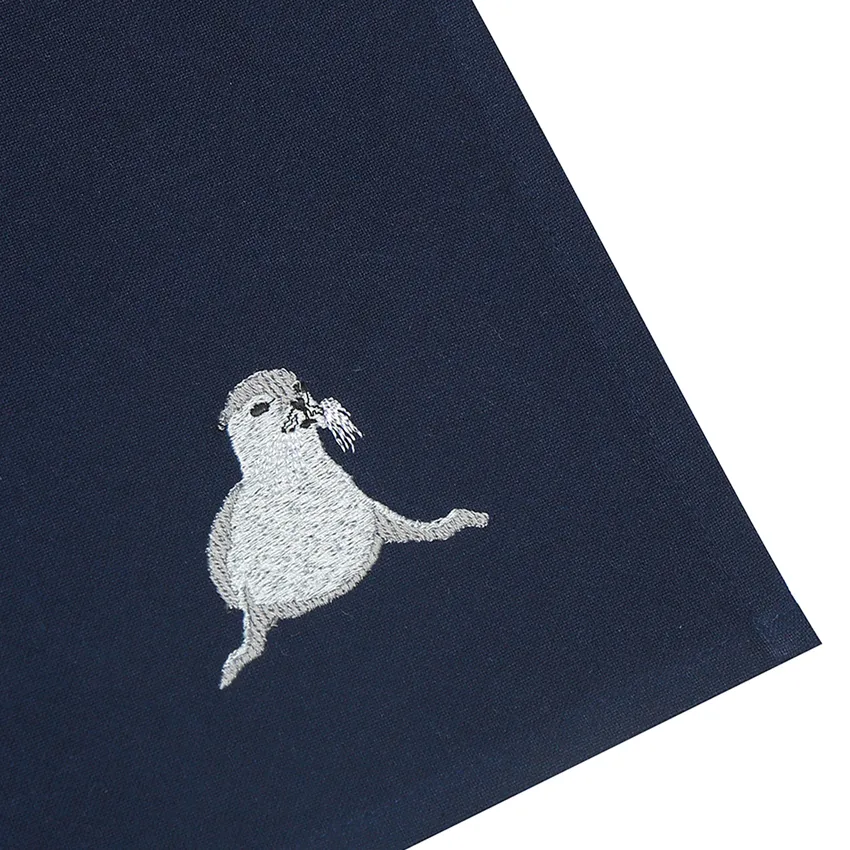 Recycled Tea Towel Salle, Navy Blue