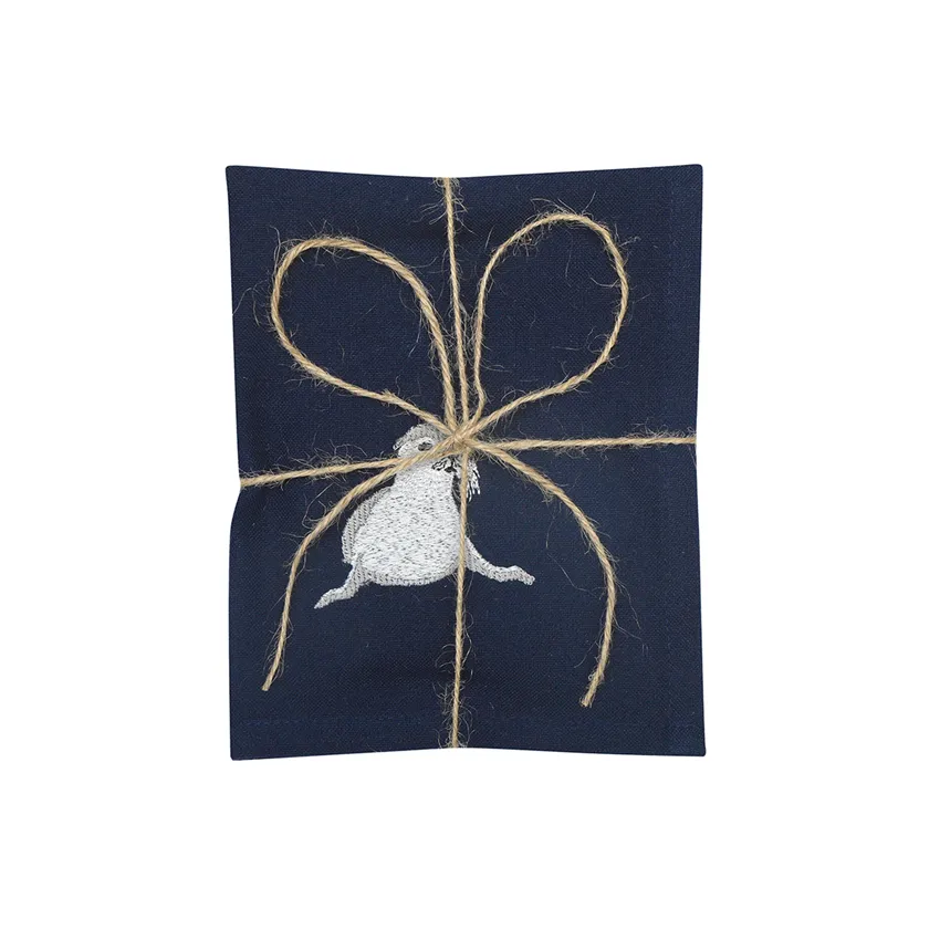 Recycled Tea Towel Salle, Navy Blue