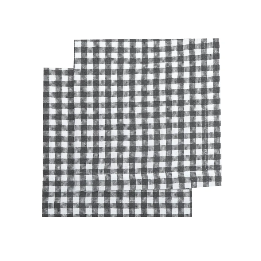 Recycled Napkin 2-pack Bella, Dark Grey/White