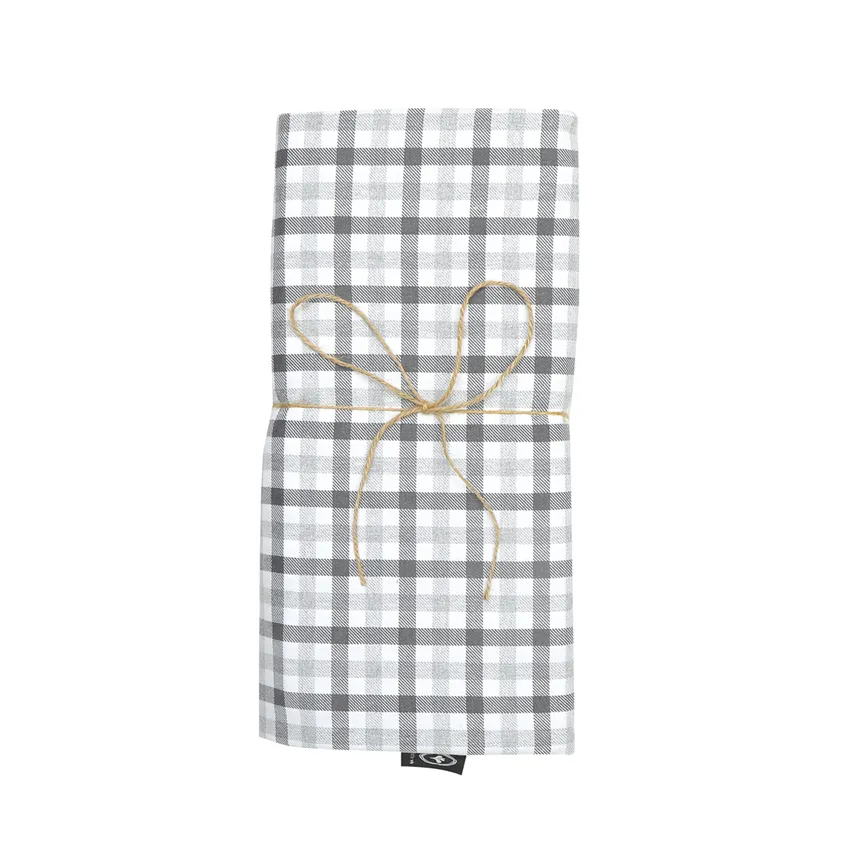 Recycled Duvet Cover Set Elliot, 2-parts, Grey/Dark Grey/White