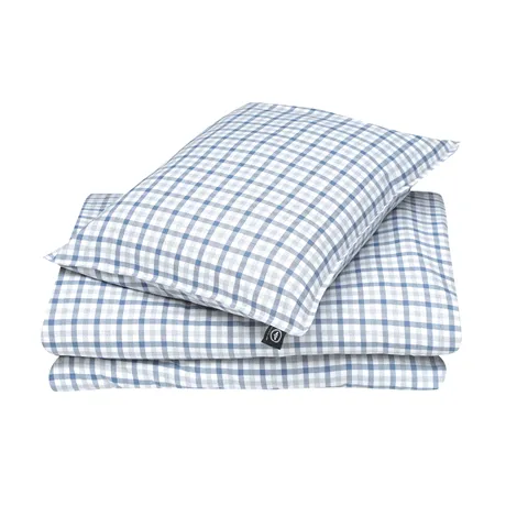 Recycled Pillowcase Elliot, Grey/Grey Blue/White