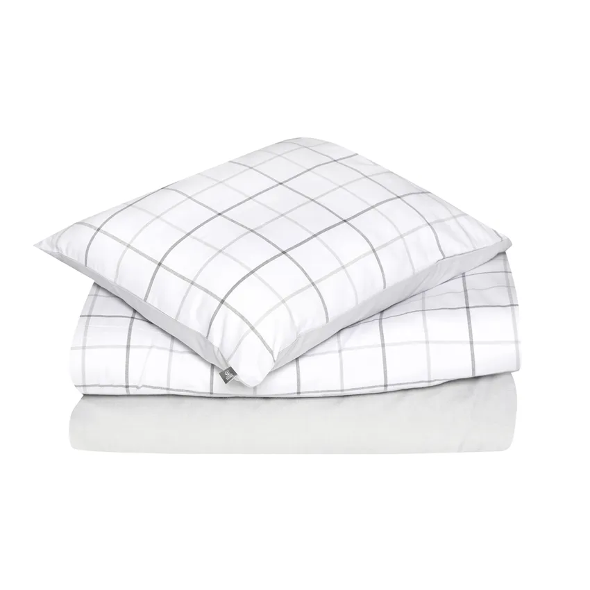 Duvet Cover Set 2-parts Gotland, Dark Grey/Grey/White