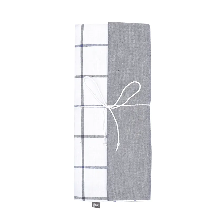 Duvet Cover Set 2-parts Gotland, Navy Blue/Blue/White