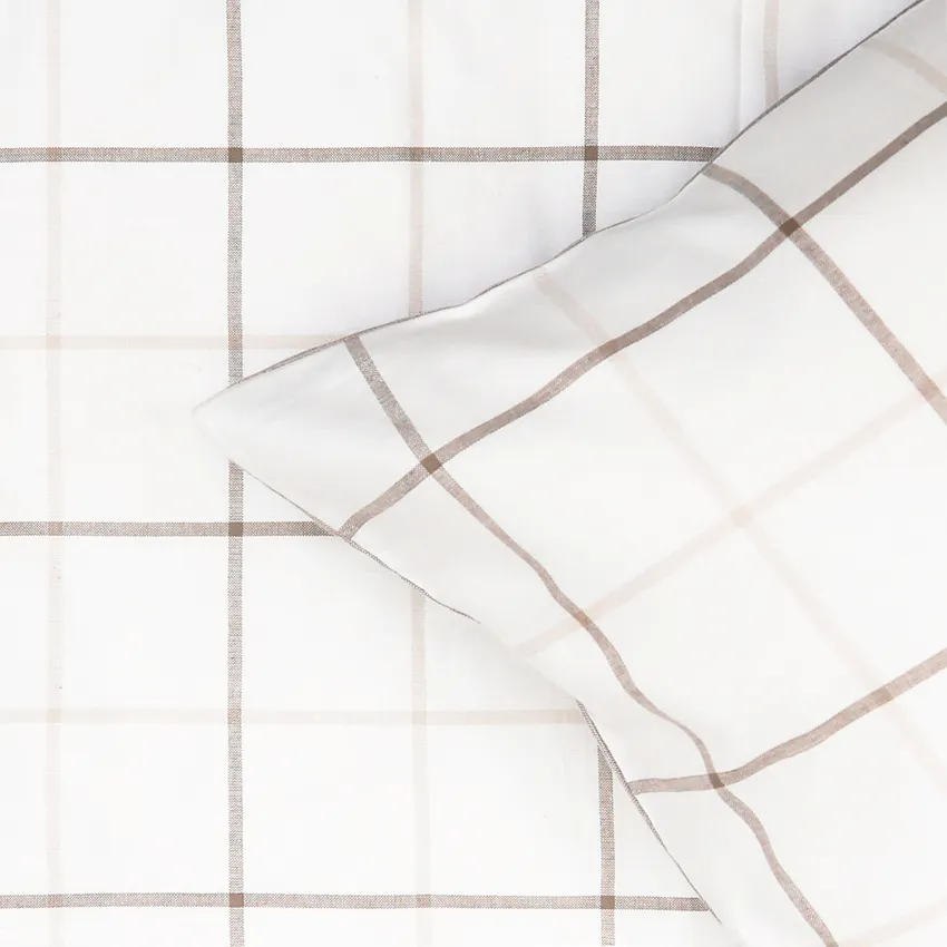 Pillowcase Gotland, Brown/Sand/White