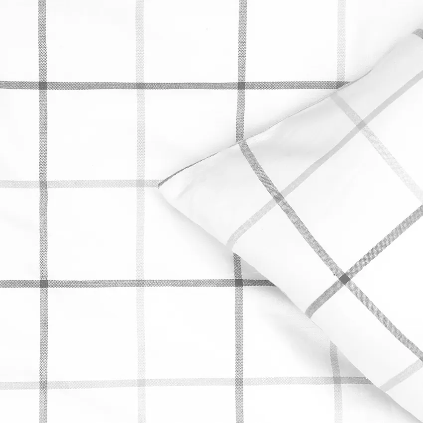 Pillowcase Gotland, Dark Grey/Grey/White