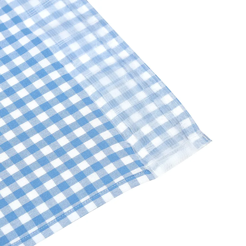Recycled Curtain Panel 2-pack Bella, Light Blue/White