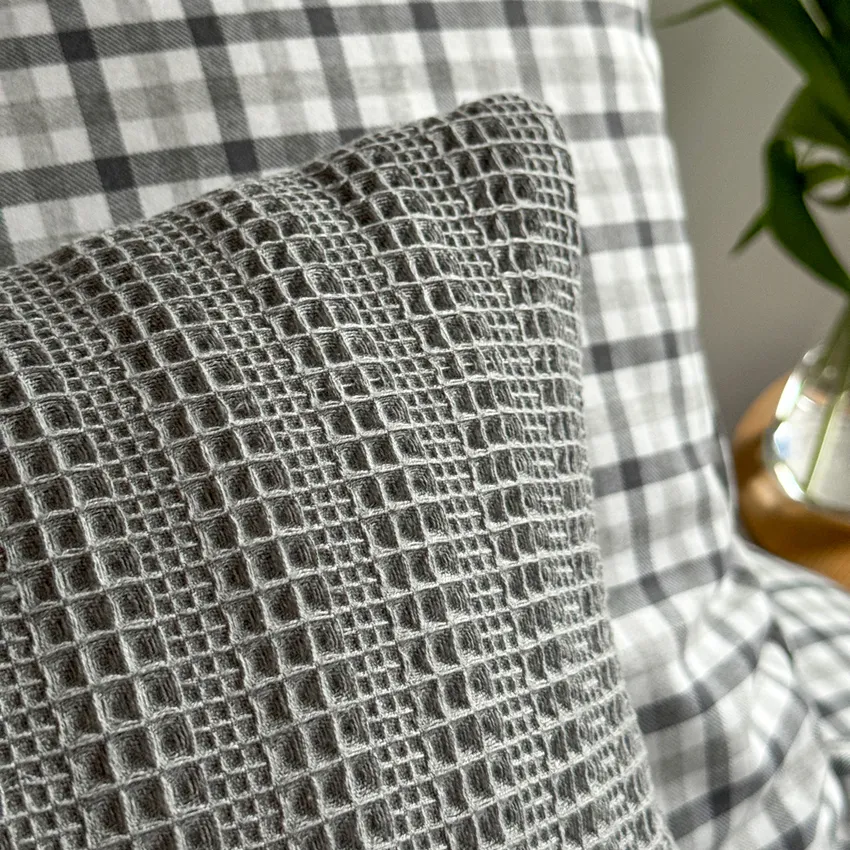 Recycled Cushion Cover Lasse, Grey