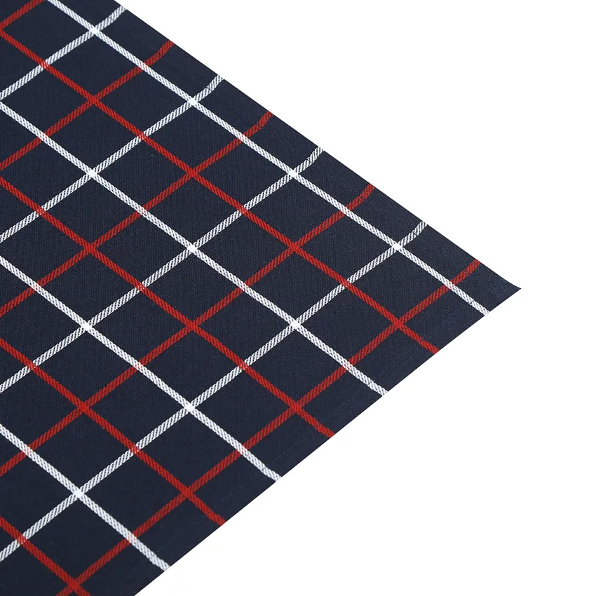 Recycled Tea Towel Lysekil, Navy Blue/Red/White