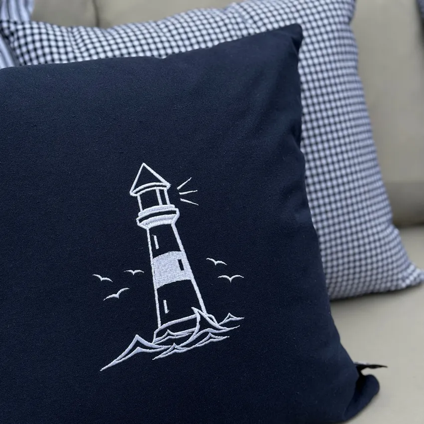 Recycled Cushion Cover Fyr, Navy Blue
