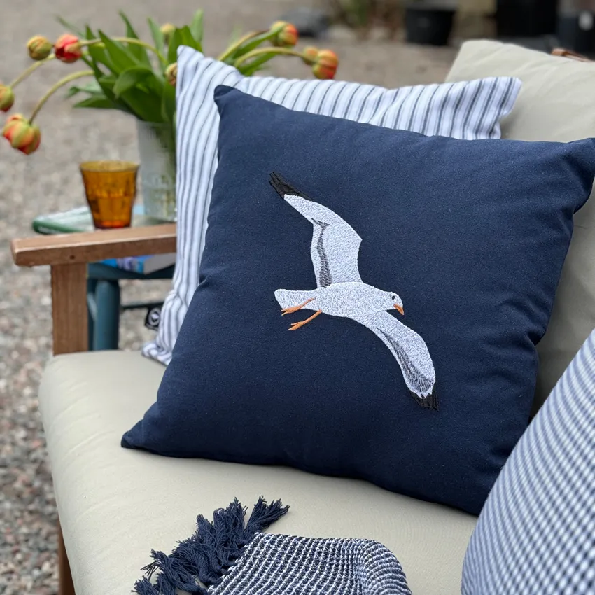 Recycled Cushion Cover Måns, Navy Blue