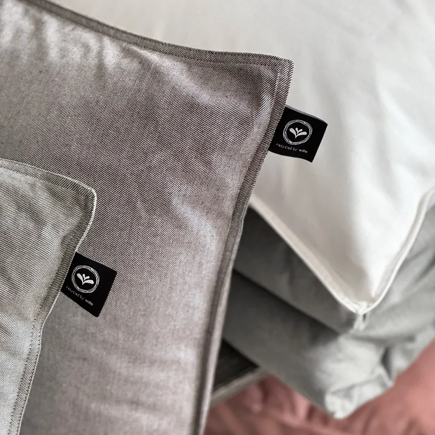 Recycled Pillowcase Estelle, Brown/Beige