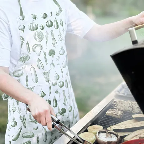 Recycled Apron Maj, Green/White