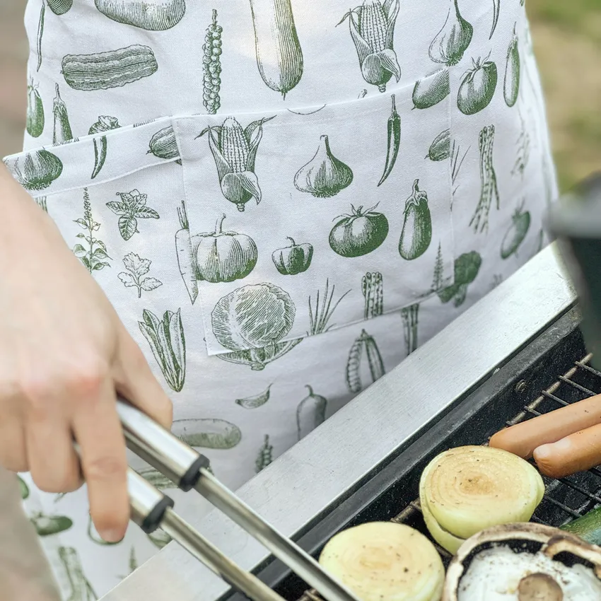 Recycled Apron Maj, Green/White