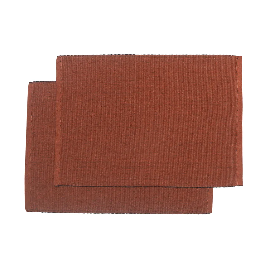 Recycled Placemat 2-pack Elin, Rust/Black